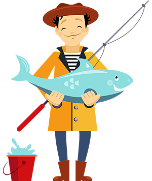 釣り人のイラスト